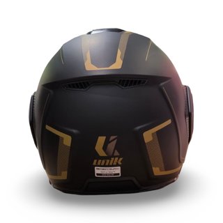 Casco Modular Unik Flip-Back Spectrum Negro Gold
