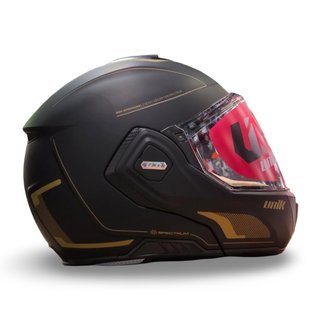 Casco Modular Unik Flip-Back Spectrum Negro Gold