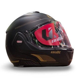 Casco Modular Unik Flip-Back Spectrum Negro Gold