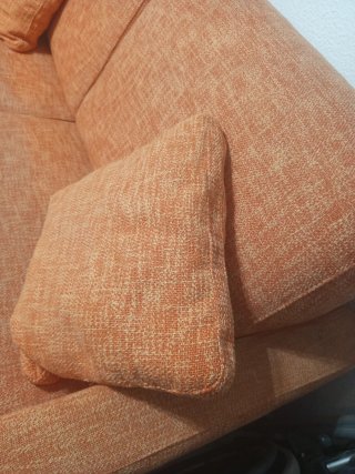 Sofá Cama Naranja Tela