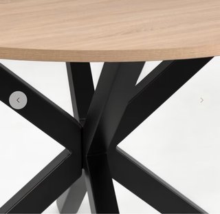 Mesa redonda Kave Home madera y metal