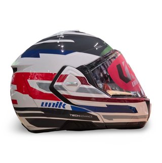 Casco Modular Unik Flip-Back Spectrum Red blue