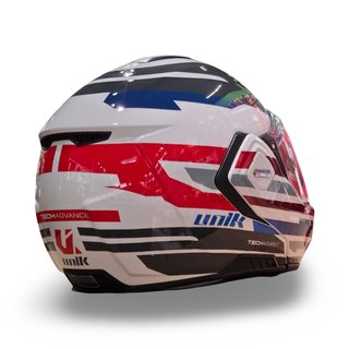 Casco Modular Unik Flip-Back Spectrum Red blue