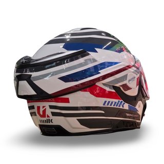 Casco Modular Unik Flip-Back Spectrum Red blue