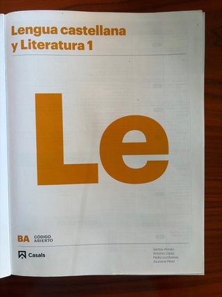 Lengua castellana y literatura 1, Le Bachillerato