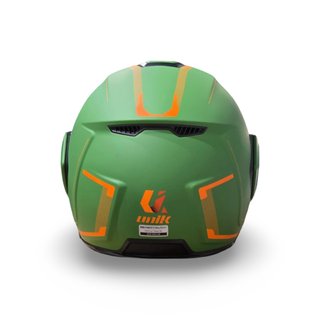 Casco Modular Unik Flip-Back Spectrum Green orange