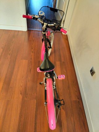 Bicicleta niña 20 6V Negra/Rosa