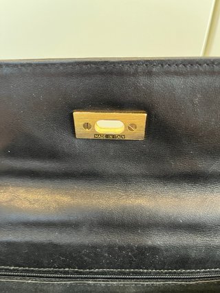 Bolso Piel Negro Tipo Hermés