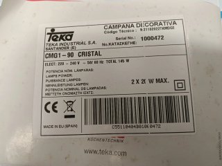 Campana extractora cristal