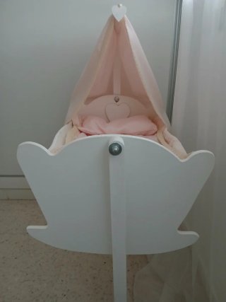 Mini Cuna Madera Muñeco Reborn