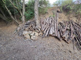 Leña para chimenea o barbacoa