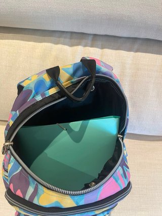 Mochila Totto floral azul