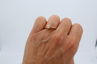 Anillo Oro 18k Solitario Mujer .Ref:043-01-00281.