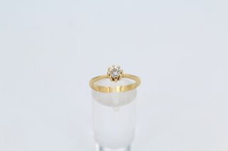 Anillo Oro 18k Solitario Mujer .Ref:043-01-00281.