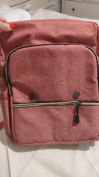 Mochila rosa para ordenador portátil y viaje