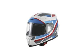 Casco Integral Unik Vesta Blanco Azul Rojo