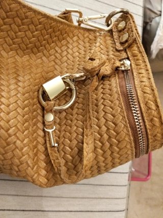 Bolso de piel trenzada Renata Corst