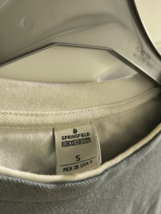Jersey gris manga larga