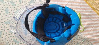 Casco hockey hoquei azul talla S con visor