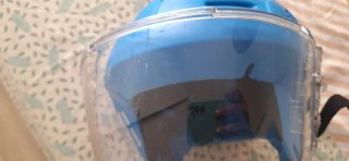 Casco hockey hoquei azul talla S con visor