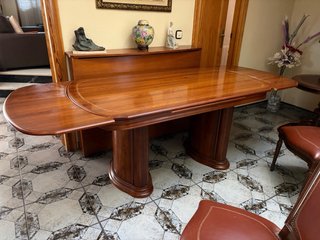 Mesa comedor extensible Nogal