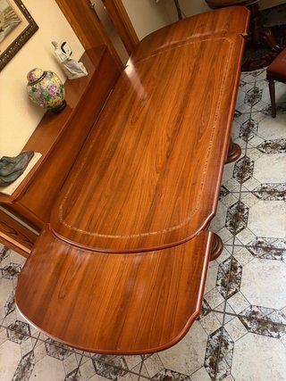 Mesa comedor extensible Nogal