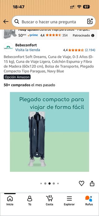 Cuna de viaje plegable Bebeconfort