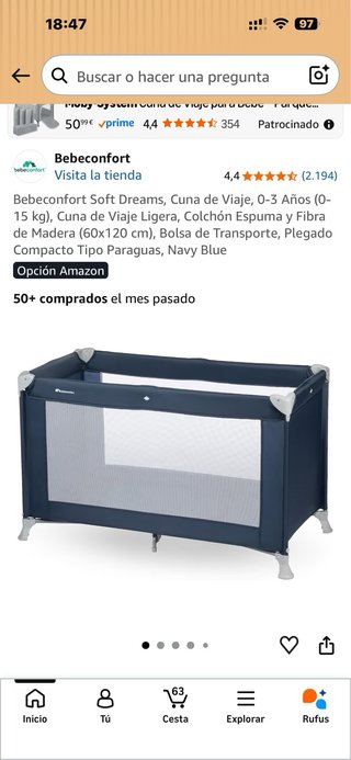 Cuna de viaje plegable Bebeconfort