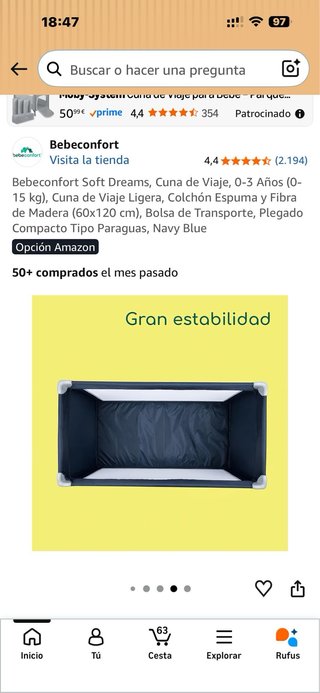 Cuna de viaje plegable Bebeconfort