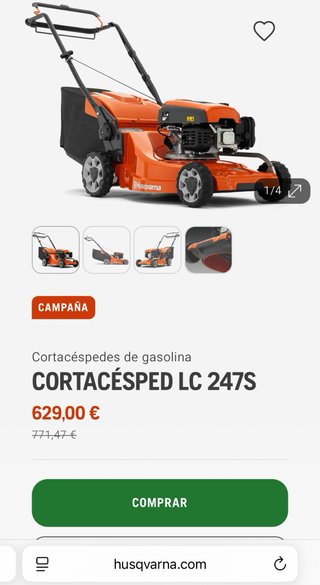 Cortacésped Husqvarna Nuevo SIN USO