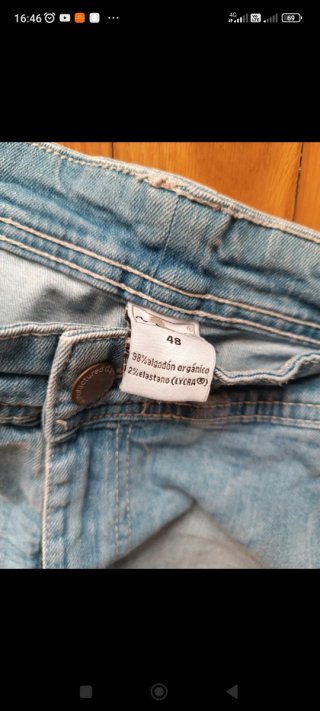 Pantalón pirata vaquero mujer talla 48