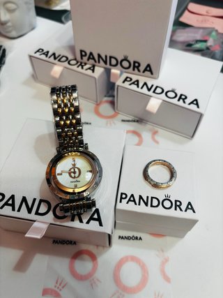 Pandora Reloj y Anillo Oro/Plata