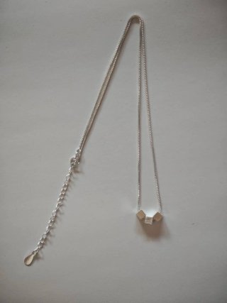 Colgante plata cubos