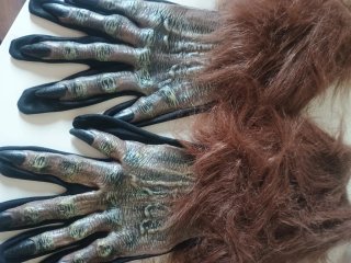 Disfraz cabeza y garras talla única. Unisex