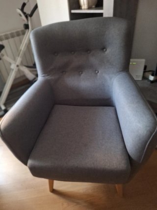 Sofá 2 plazas elegante gris