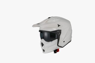 Casco Off-Road Unik Pluton Mask Blanco Brillo