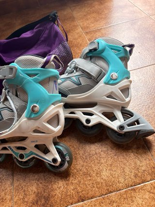 Patines en línea Oxelo con bolsa morada