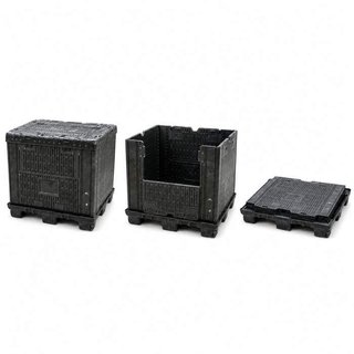 PALLET BOX PLEGABLE INDUSTRIAL 114×119×115 CM