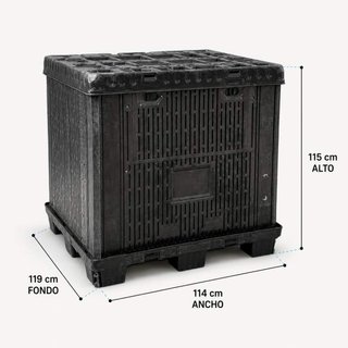 PALLET BOX PLEGABLE INDUSTRIAL 114×119×115 CM