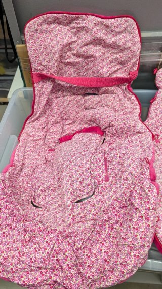 Saco para carrito de bebé rosa estampado
