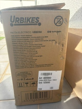 Patin Electrico Urbikes a estrenar