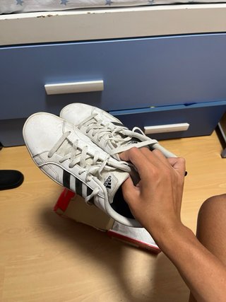 Zapatillas Adidas Hombre Blancas y Negras