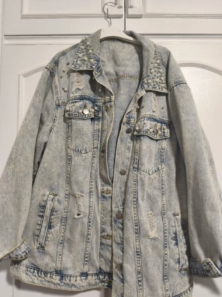 Chaqueta Vaquera Oversize Perlas Rota Talla 3XL