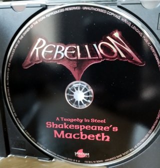 REBELLION – A Tragedy In Steel CD Como Nuevo