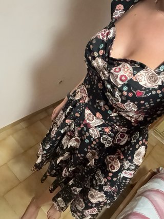 Vestido Hell Bunny calaveras rockabilly talla s