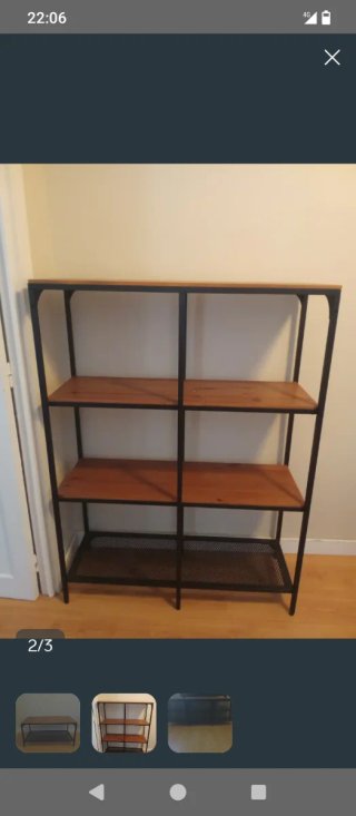 Estantería Metálica y Madera