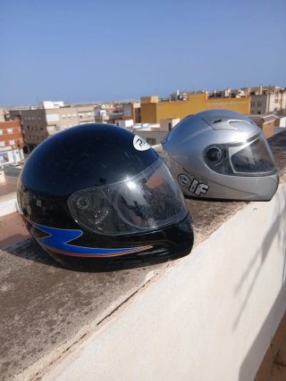 Casco de moto Caberg plateado