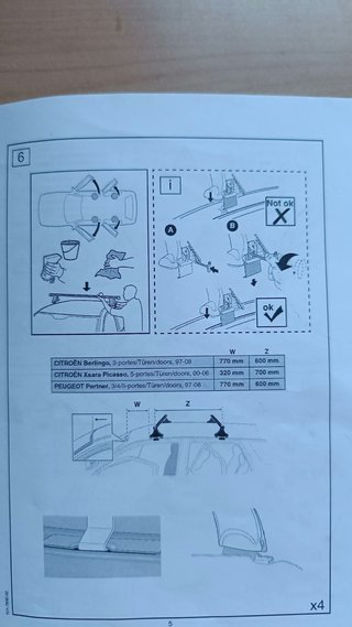 Barras Techo Norauto Kit 54 Citroën Berlingo