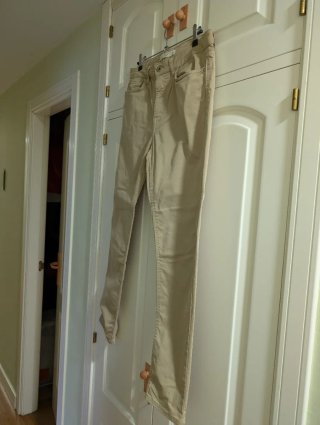 Pantalones Mango Casual Talla M/38/10 Beige
