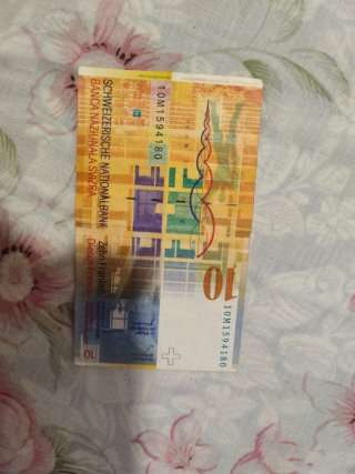 Billete 10 Francos Suizos